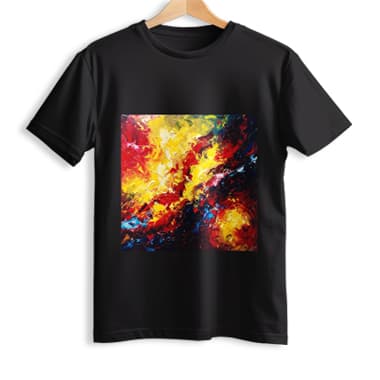Black Inferno Bloom Reverb T-Shirt